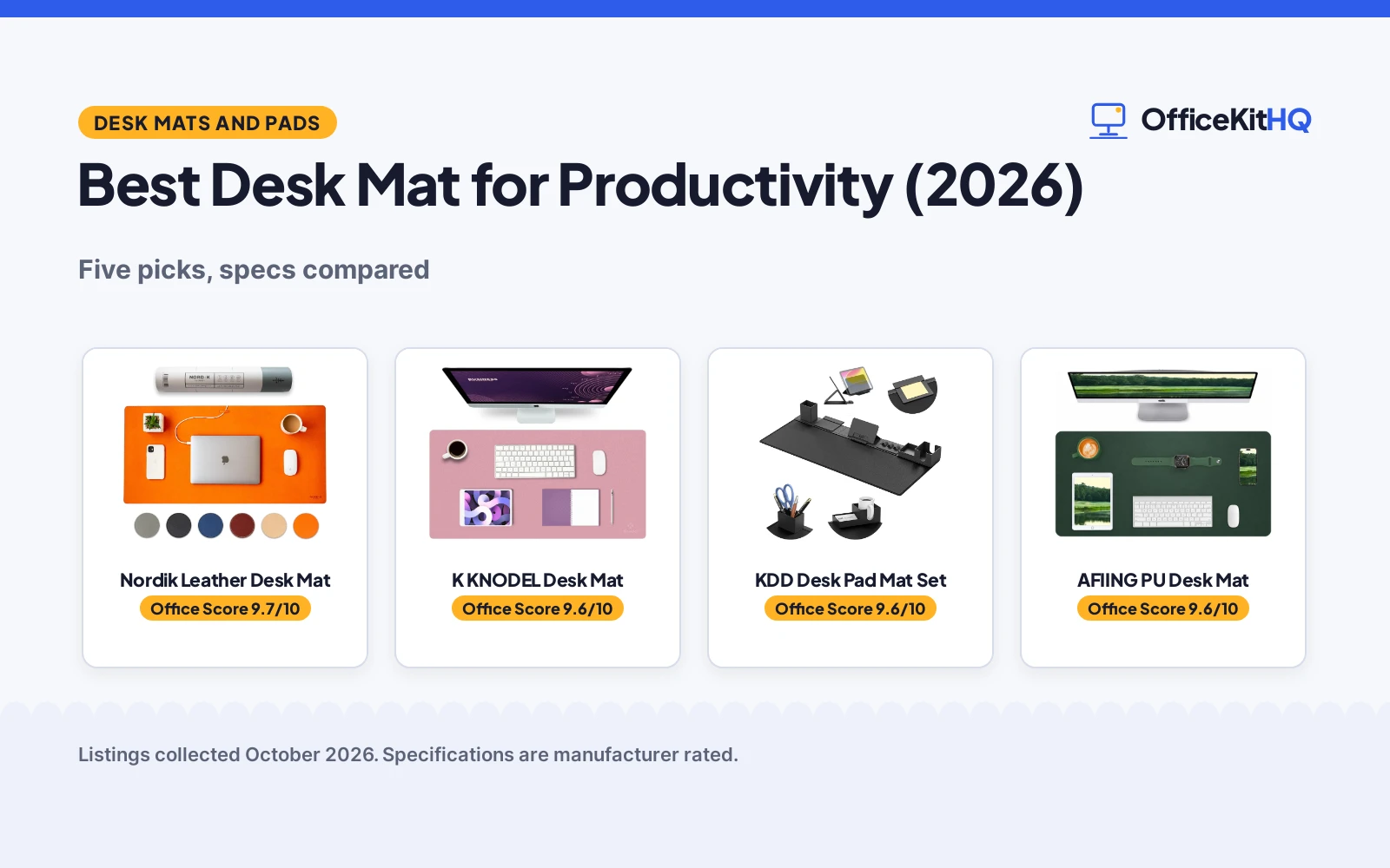 Best Desk Mat for Productivity (2026): 5 Picks Compared