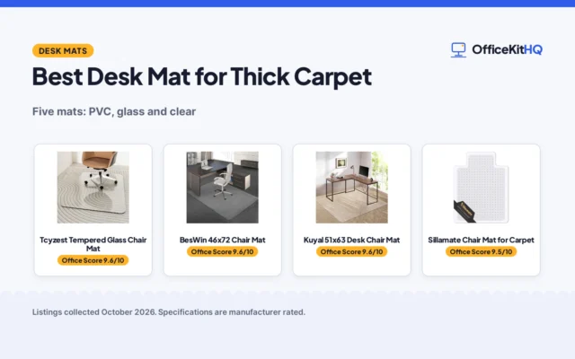 Best Desk Mat for Thick Carpet: 5 Compared