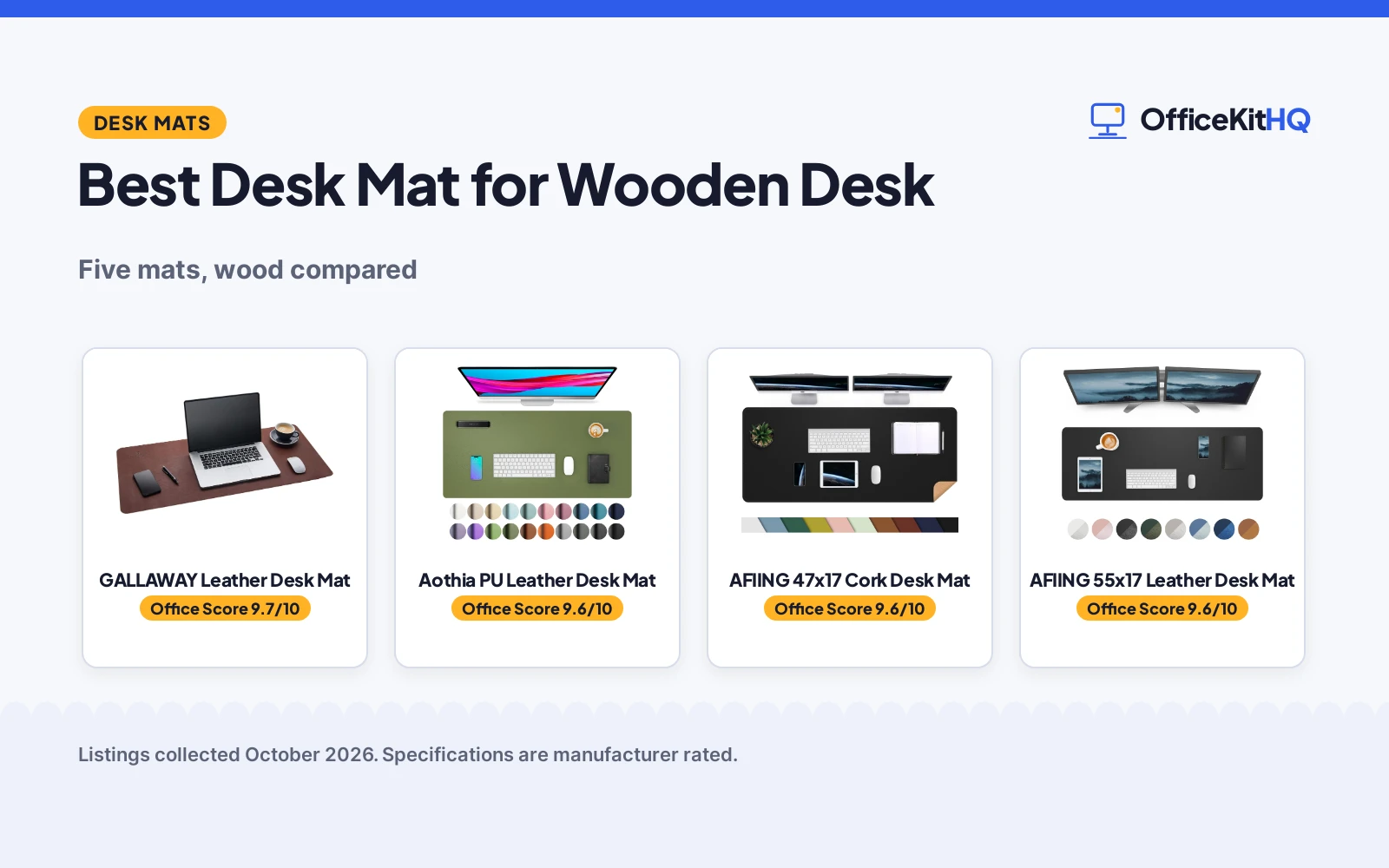 Best Desk Mat for Wooden Desk: 5 Picks Compared