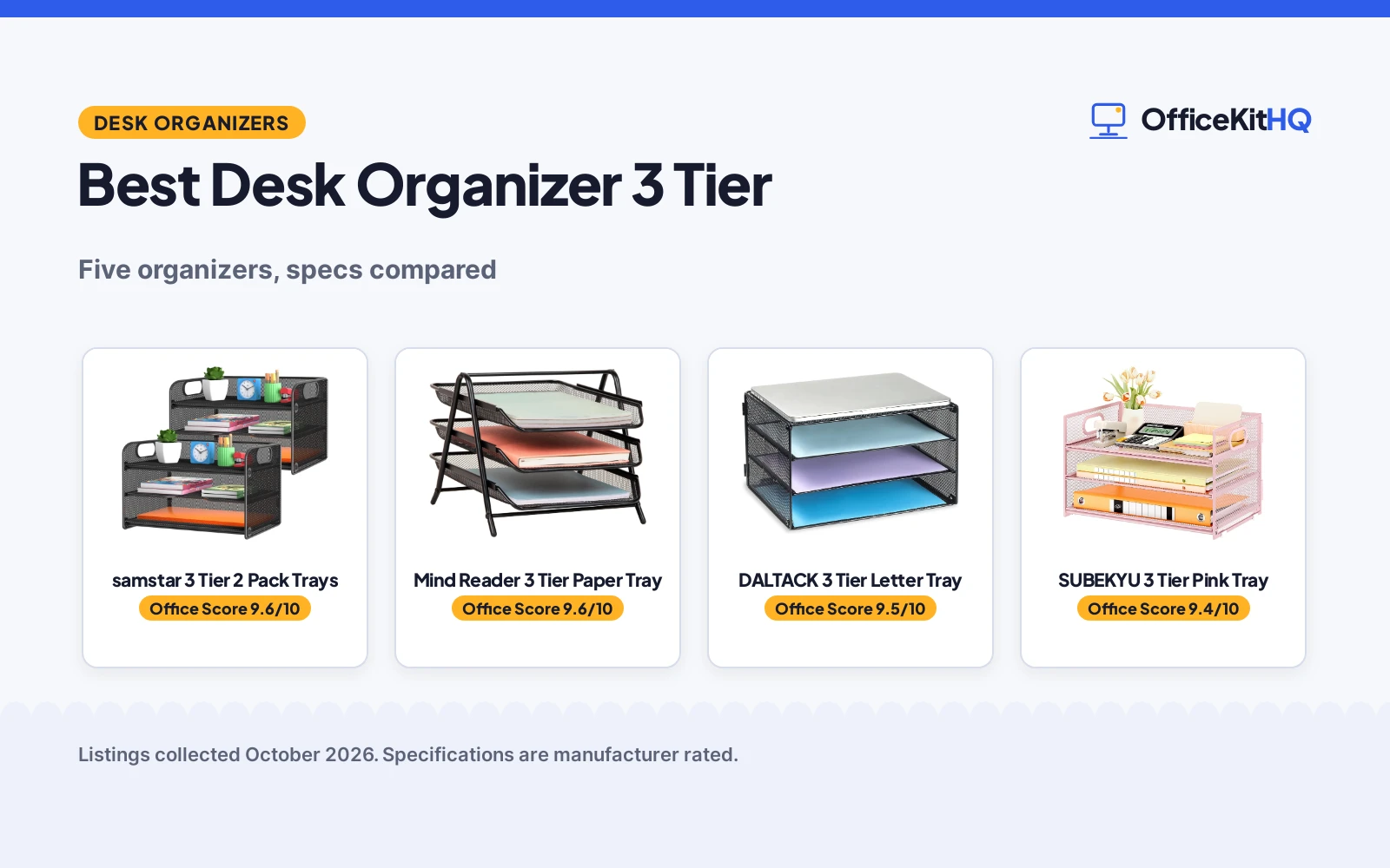 Best Desk Organizer 3 Tier (2026): 5 Compared