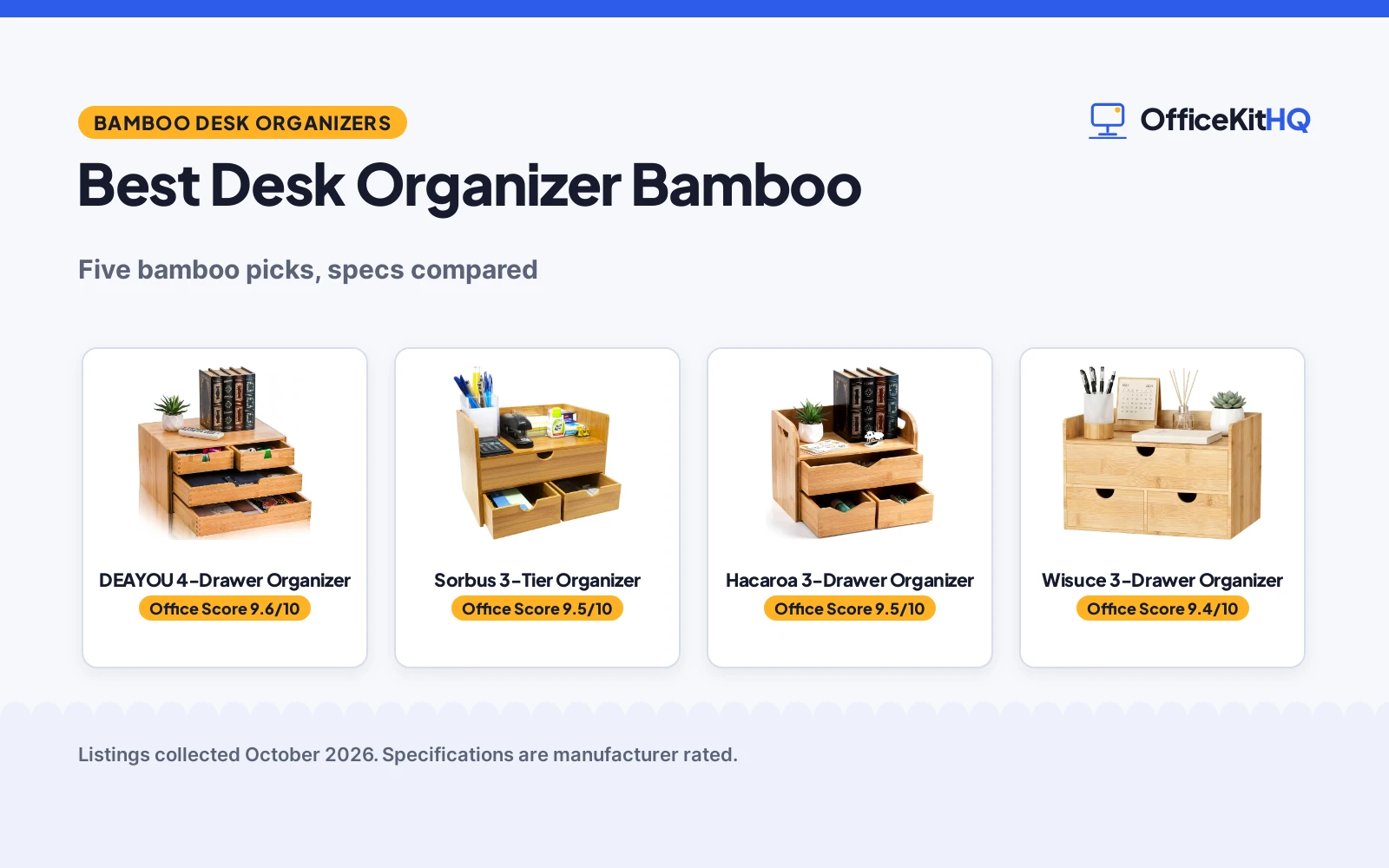 Best Desk Organizer Bamboo: 5 Bamboo Picks Compared