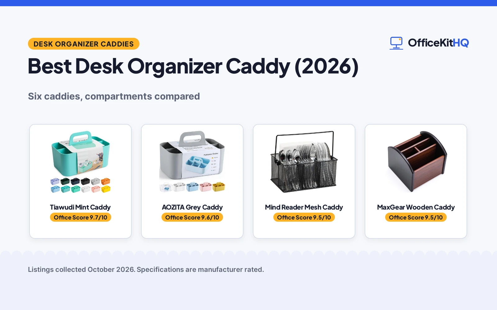 Best Desk Organizer Caddy (2026): 6 Picks Compared