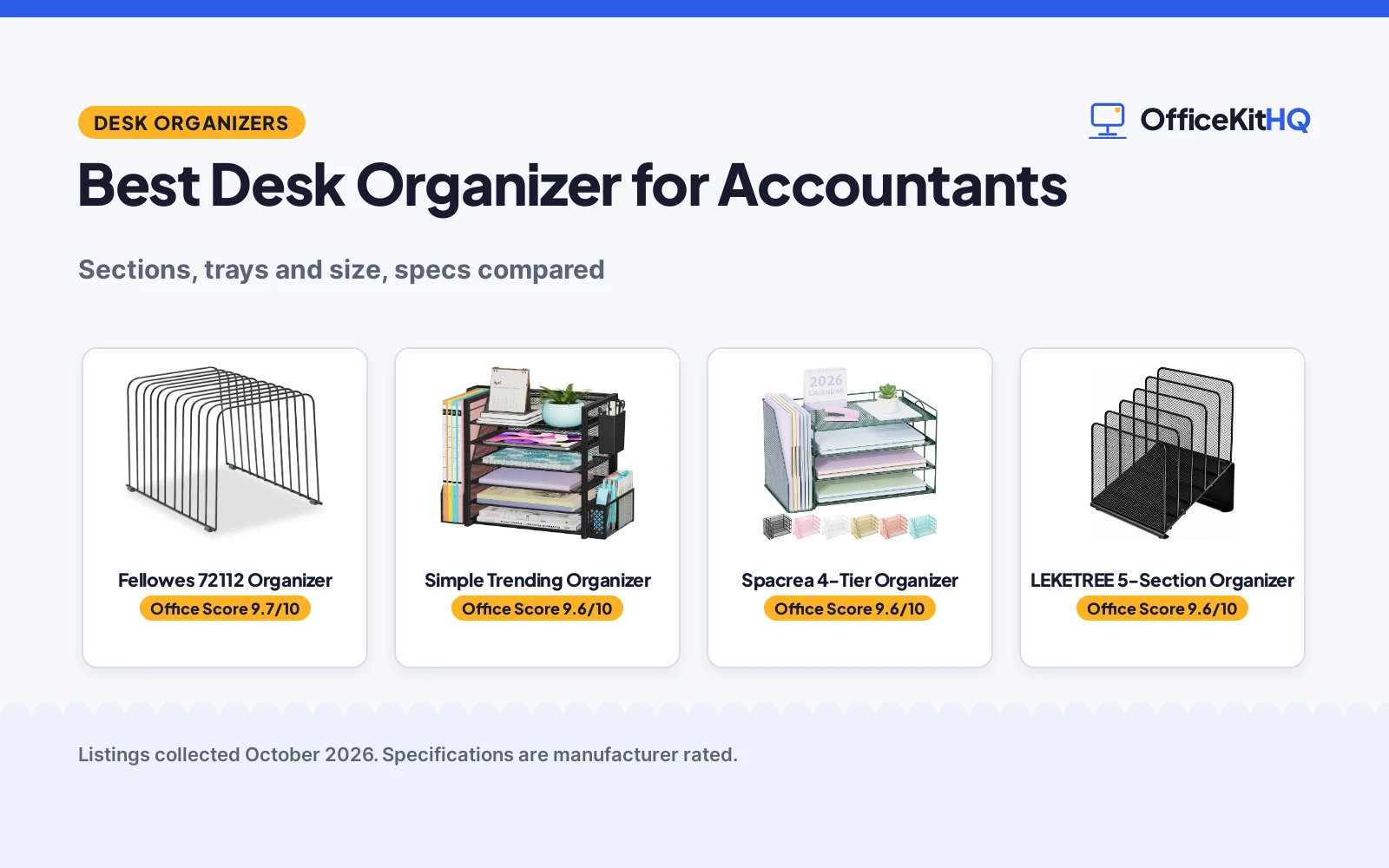 Best Desk Organizer for Accountants (2026): 5 Picks Compared