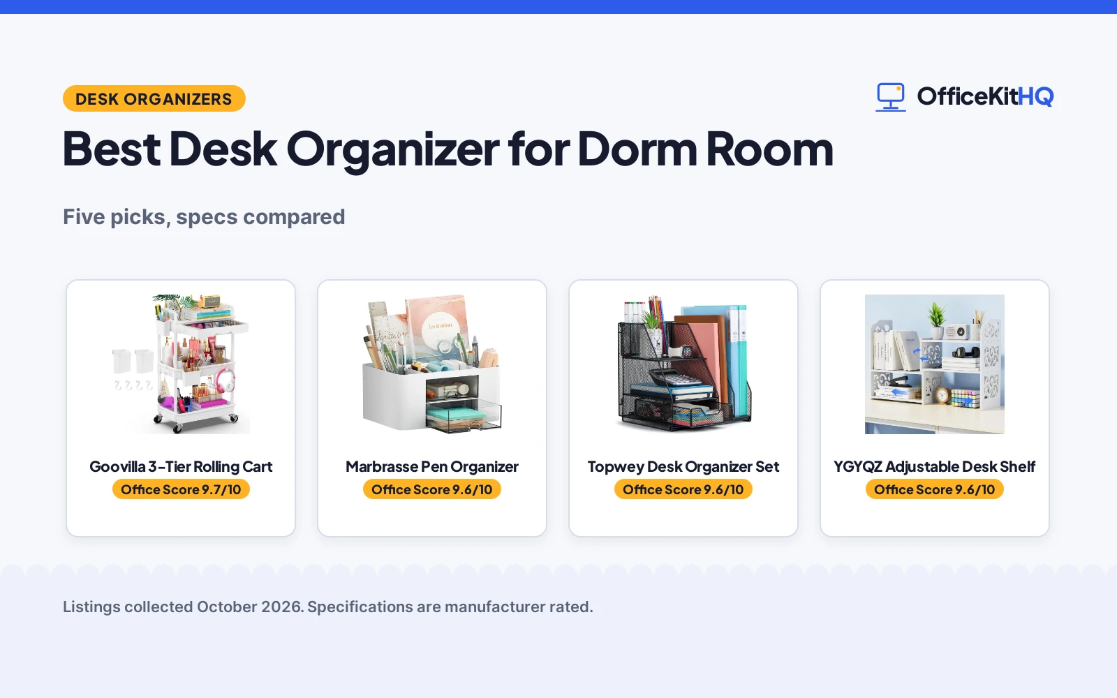 Best Desk Organizer for Dorm Room (2026): 5 Compared