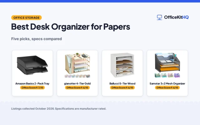 Best Desk Organizer for Papers (2026): 5 Compared