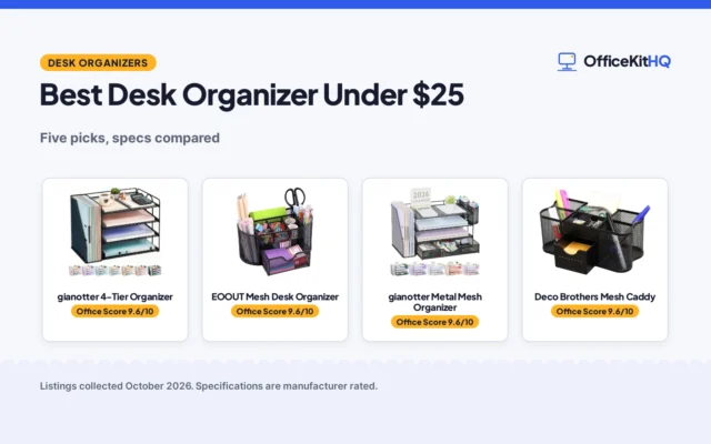 Best Desk Organizer Under $25 (2026): 5 Picks Compared