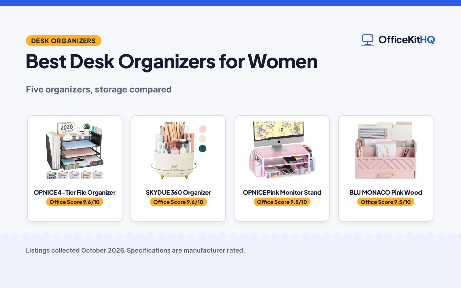 Best Desk Organizers for Women (2026): 5 Compared