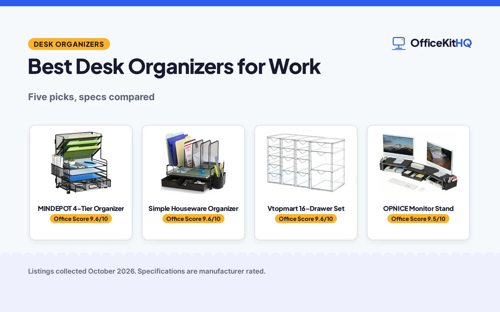 Best Desk Organizers for Work: 5 Compared