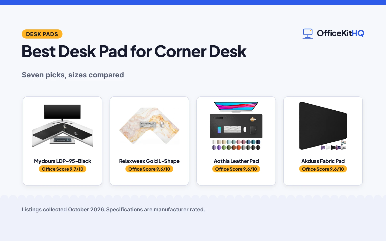 Best Desk Pad for Corner Desk (2026): 7 Picks Compared