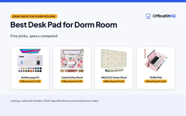 Best Desk Pad for Dorm Room (2026): 5 Picks for Students