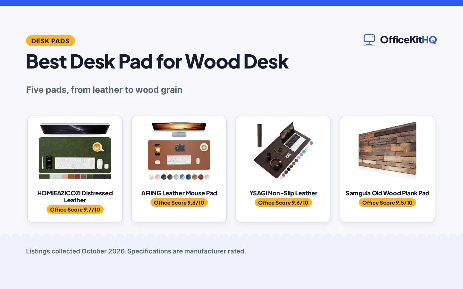 Best Desk Pad for Wood Desk (2026): 5 Compared