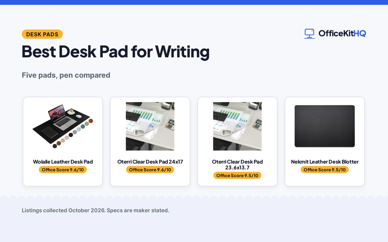 Best Desk Pad for Writing (2026): 5 Pads Compared