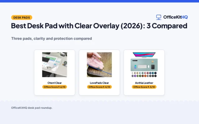 Best Desk Pad with Clear Overlay (2026): 3 Compared