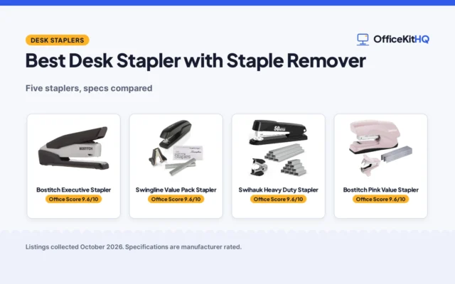 Best Desk Stapler with Staple Remover (2026): 5 Compared