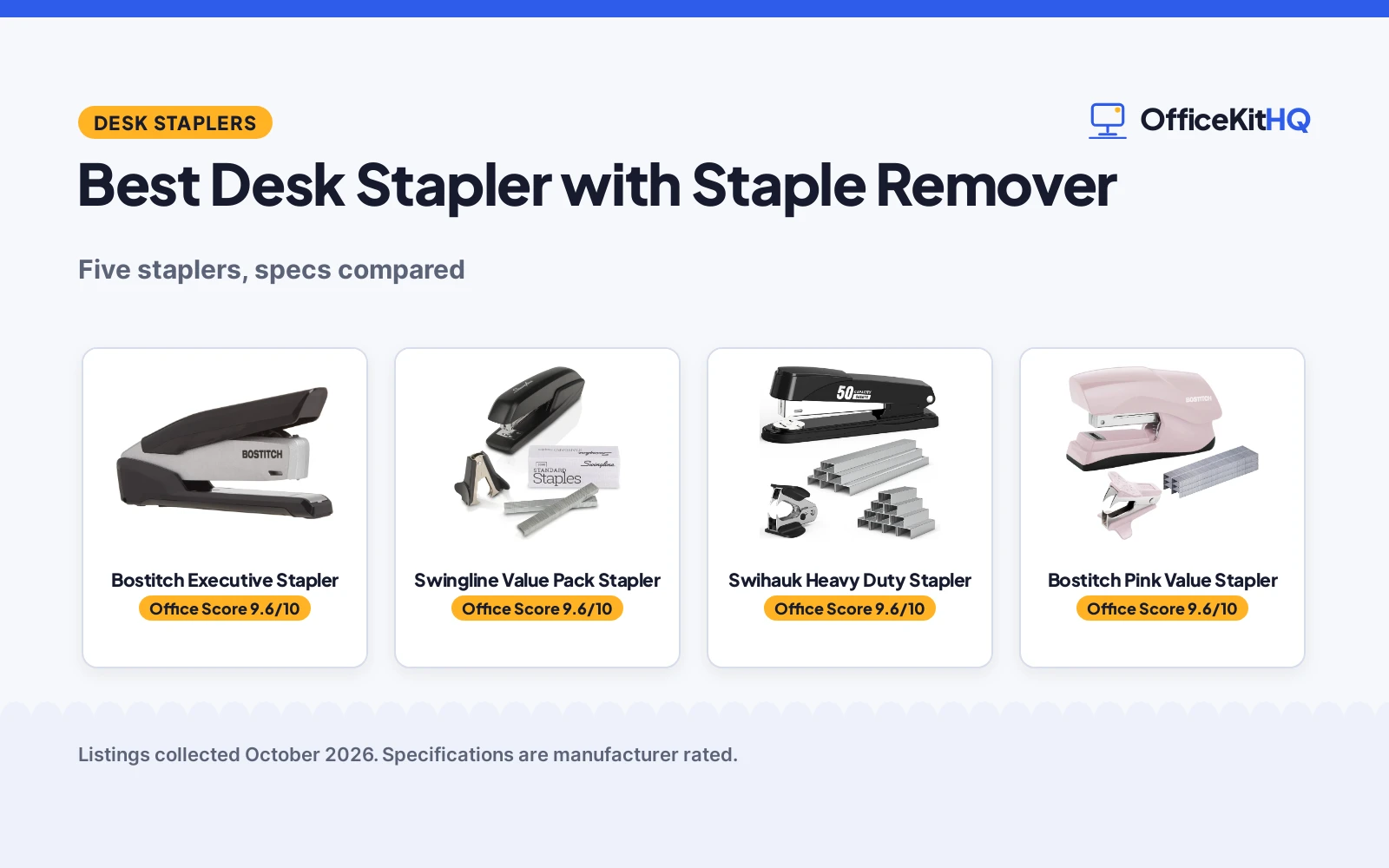 Best Desk Stapler with Staple Remover (2026): 5 Compared