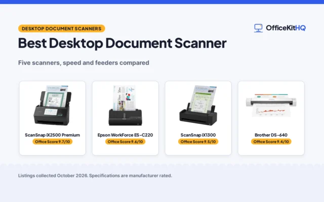 Best Desktop Document Scanner (2026): 5 Scanners Compared