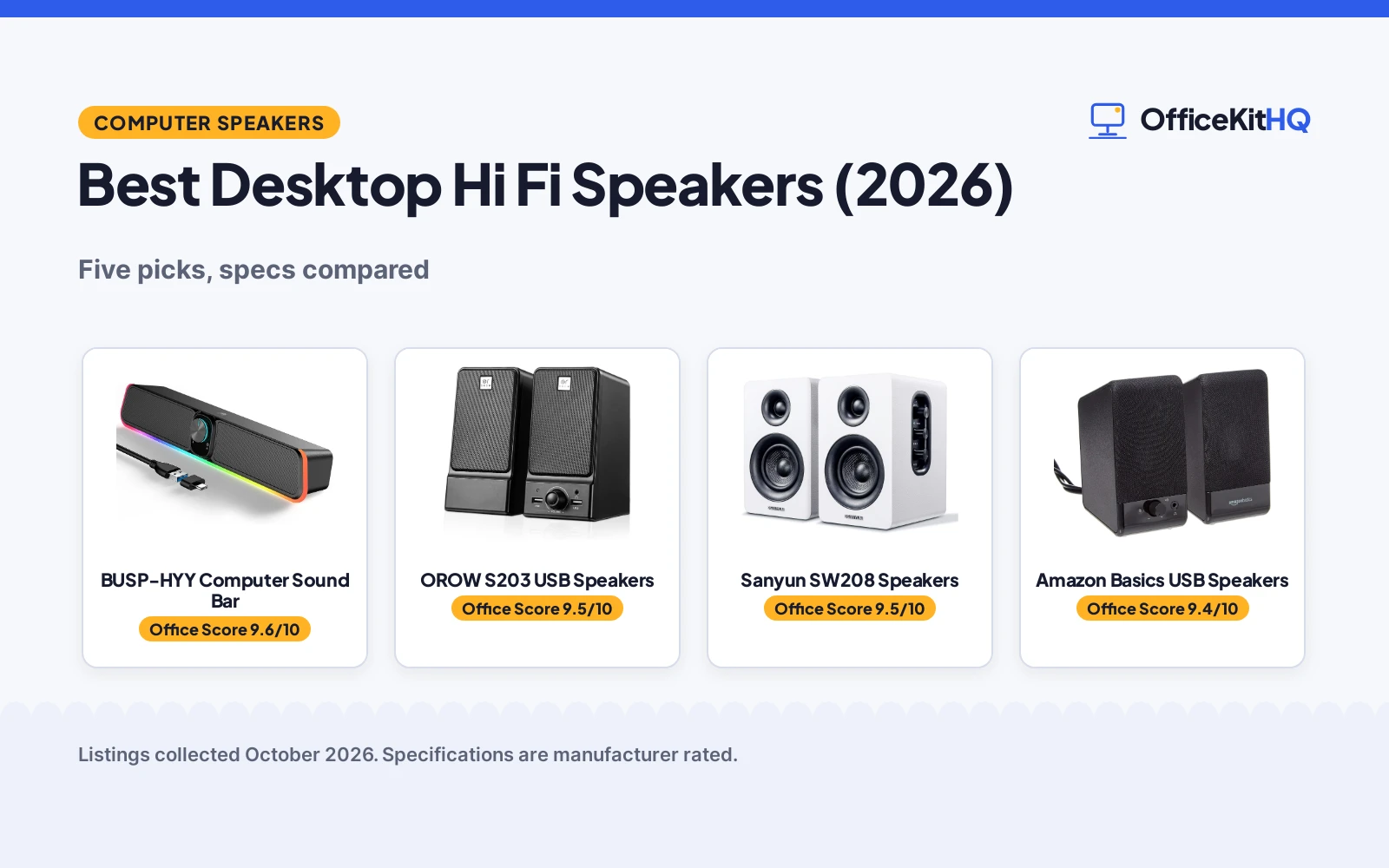 Best Desktop Hi Fi Speakers (2026): 5 Picks Compared