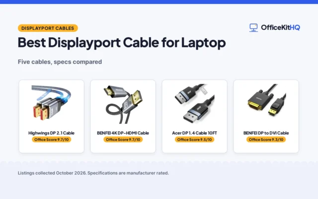 Best Displayport Cable for Laptop (2026): 5 Compared