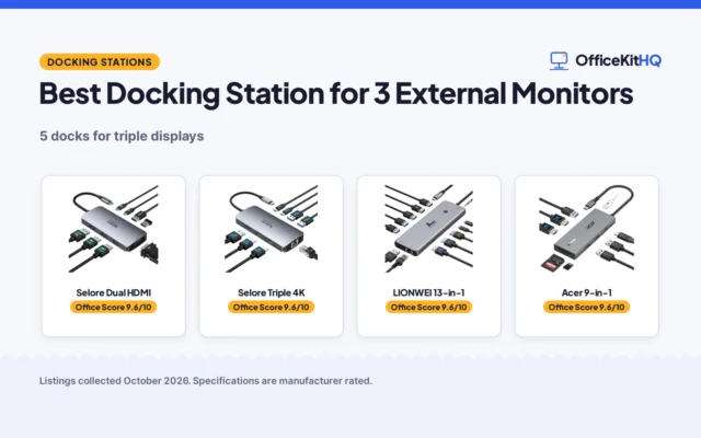Best Docking Station for 3 External Monitors (2026): 5 Compared