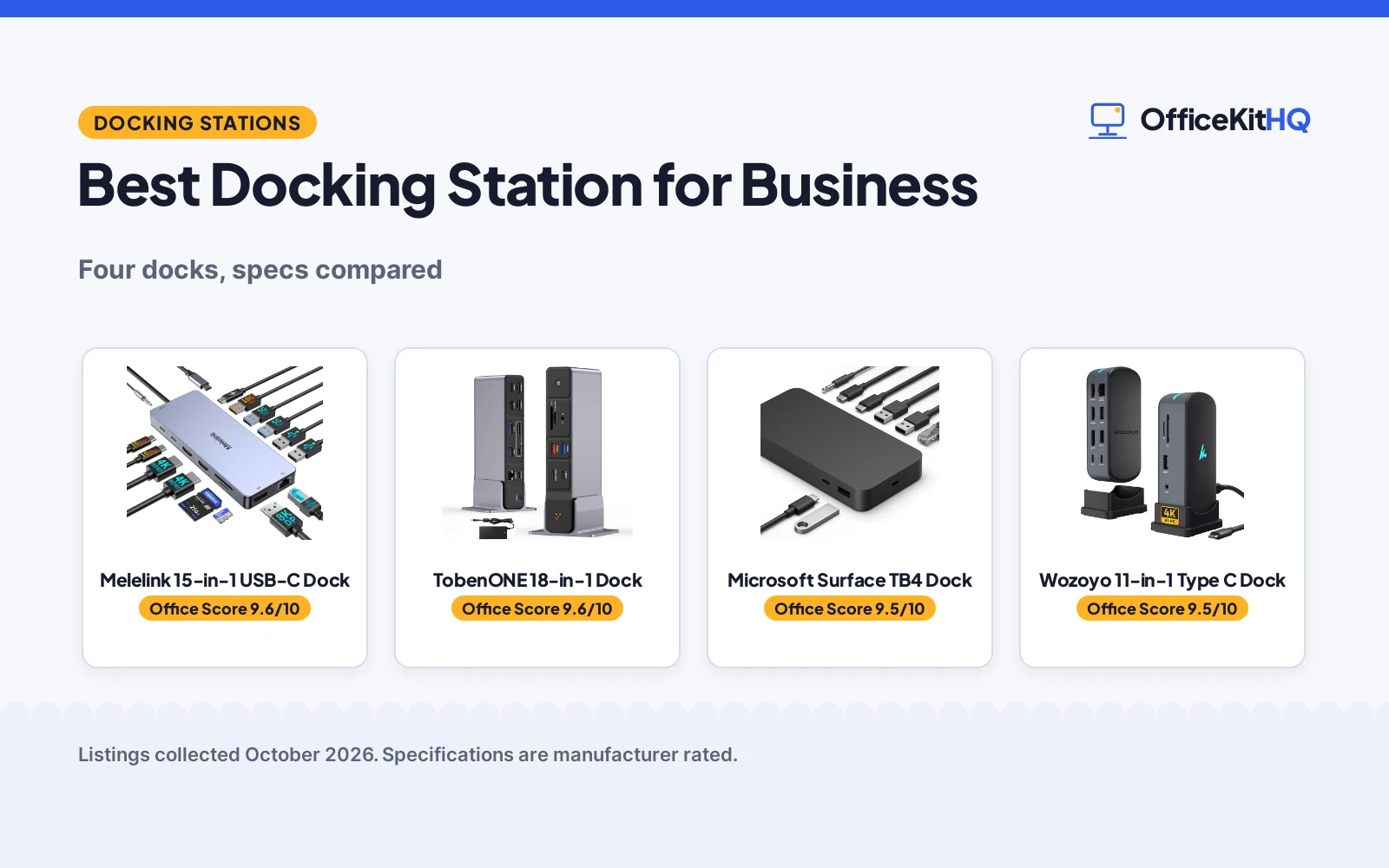 Best Docking Station for Business (2026): 4 Compared