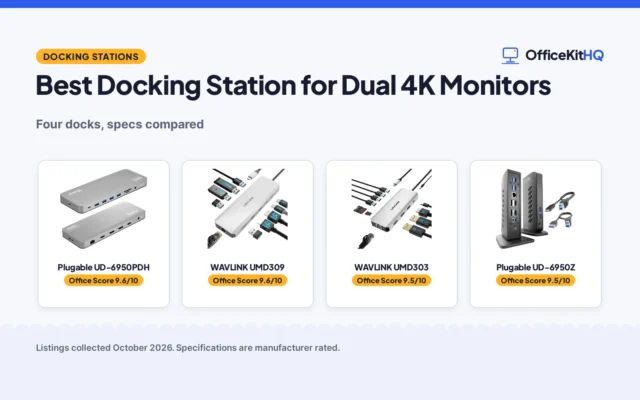 Best Docking Station for Dual 4K Monitors (2026): 4 Picks Compared
