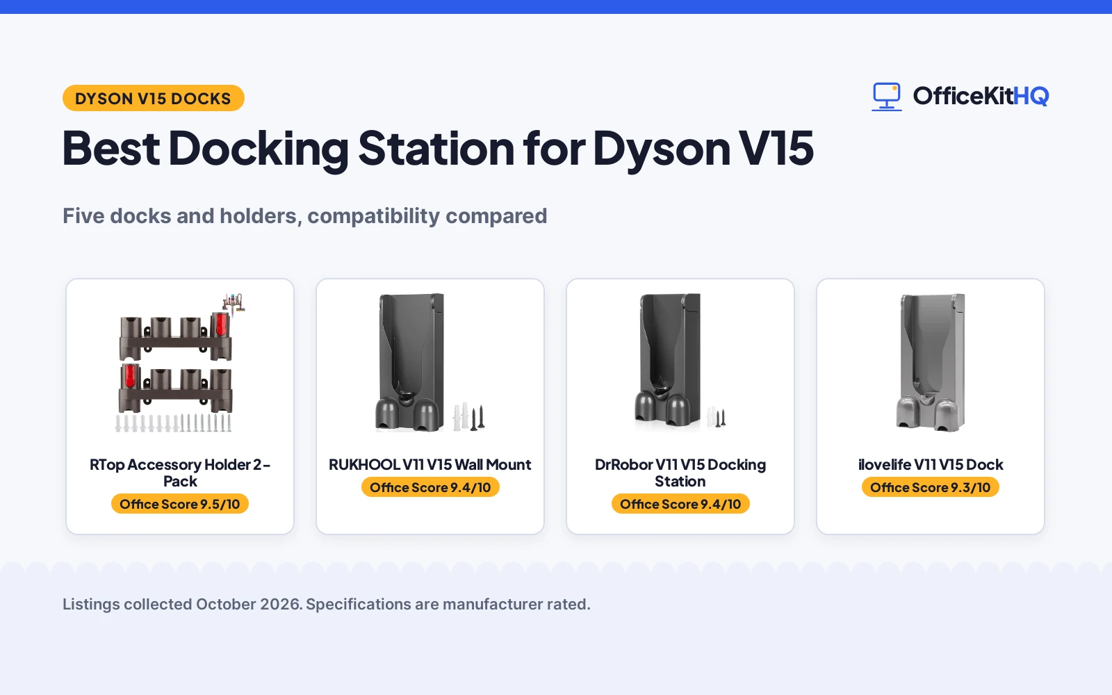 Best Docking Station for Dyson V15 (2026): 5 Compared
