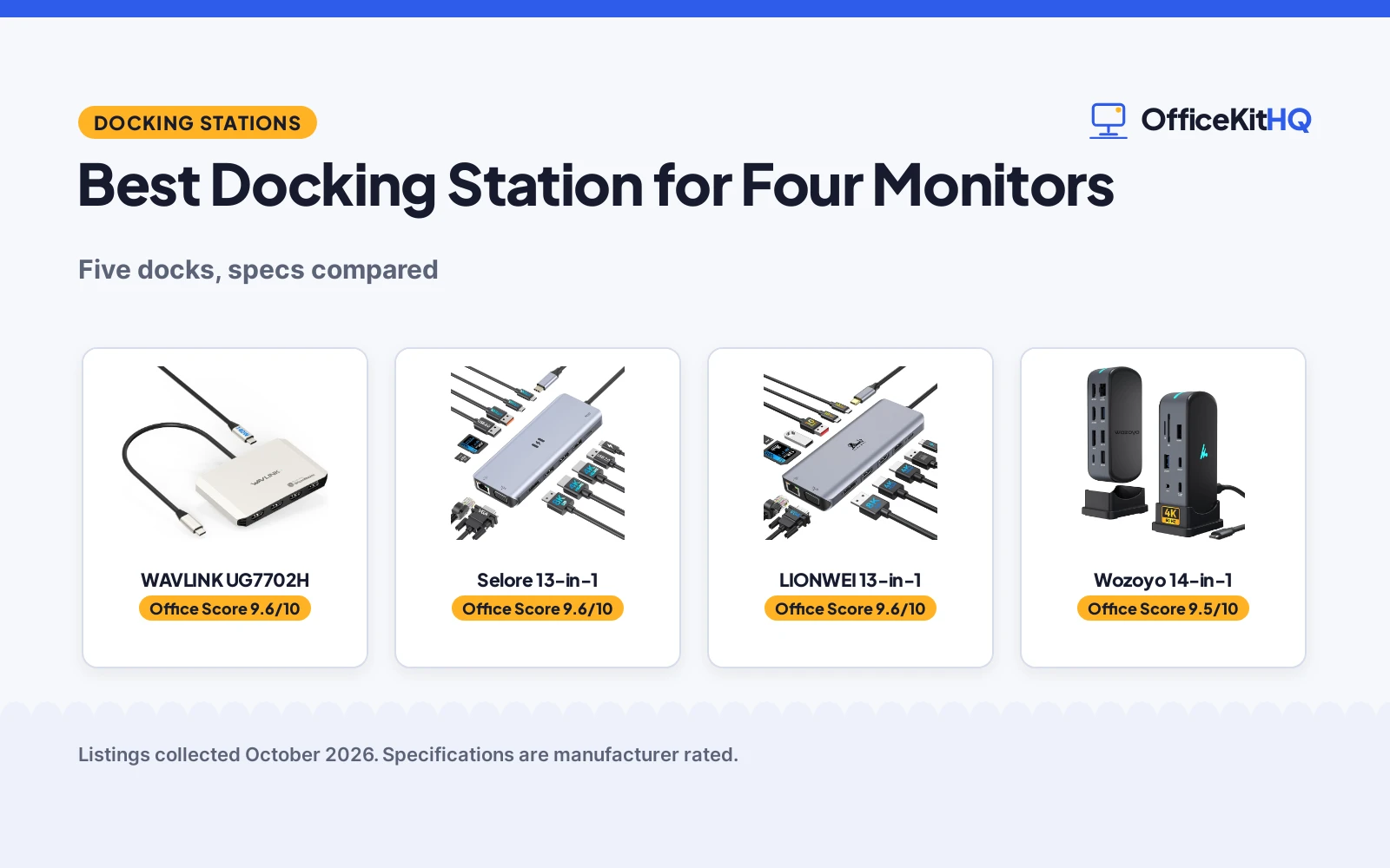 Best Docking Station for Four Monitors: 5 Compared