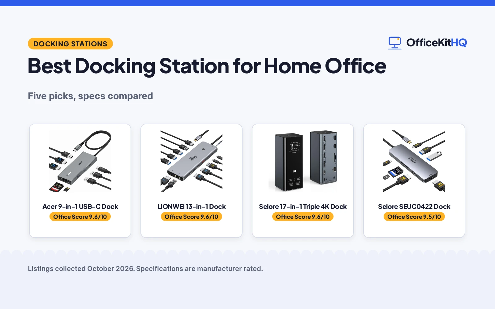 Best Docking Station for Home Office: 5 Compared
