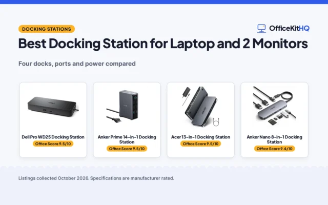 Best Docking Station for Laptop and 2 Monitors: 4 Compared