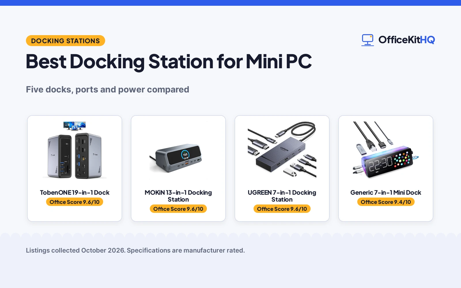 Best Docking Station for Mini PC (2026): 5 Compared