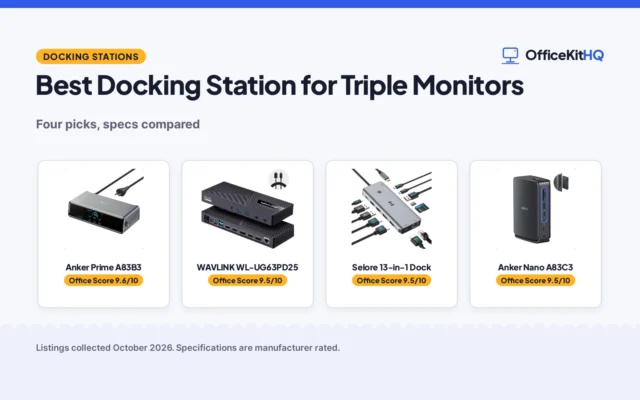 Best Docking Station for Triple Monitors (2026): 4 Picks Compared