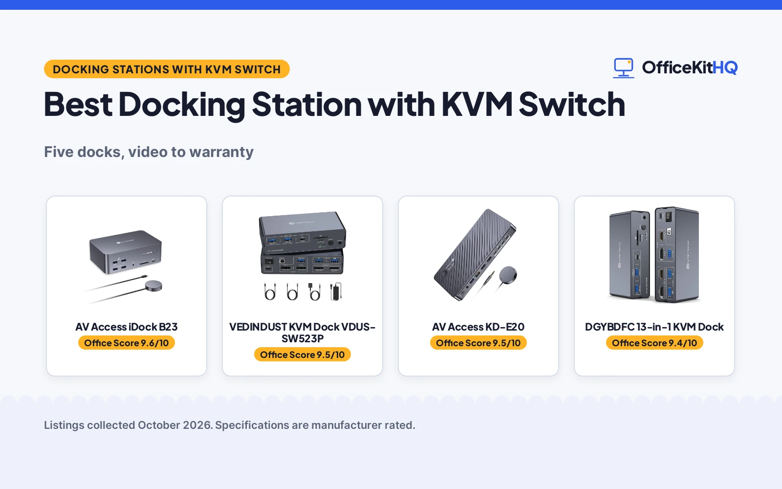 Best Docking Station with KVM Switch (2026): 5 Dual-PC Picks