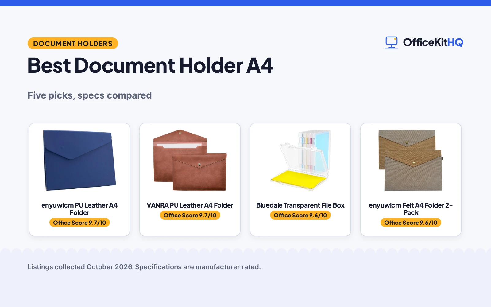 Best Document Holder A4 (2026): 5 Picks Compared
