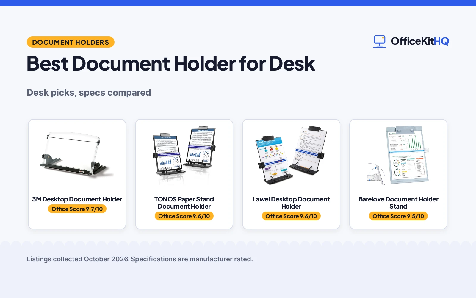Best Document Holder for Desk (2026): 5 Picks Compared