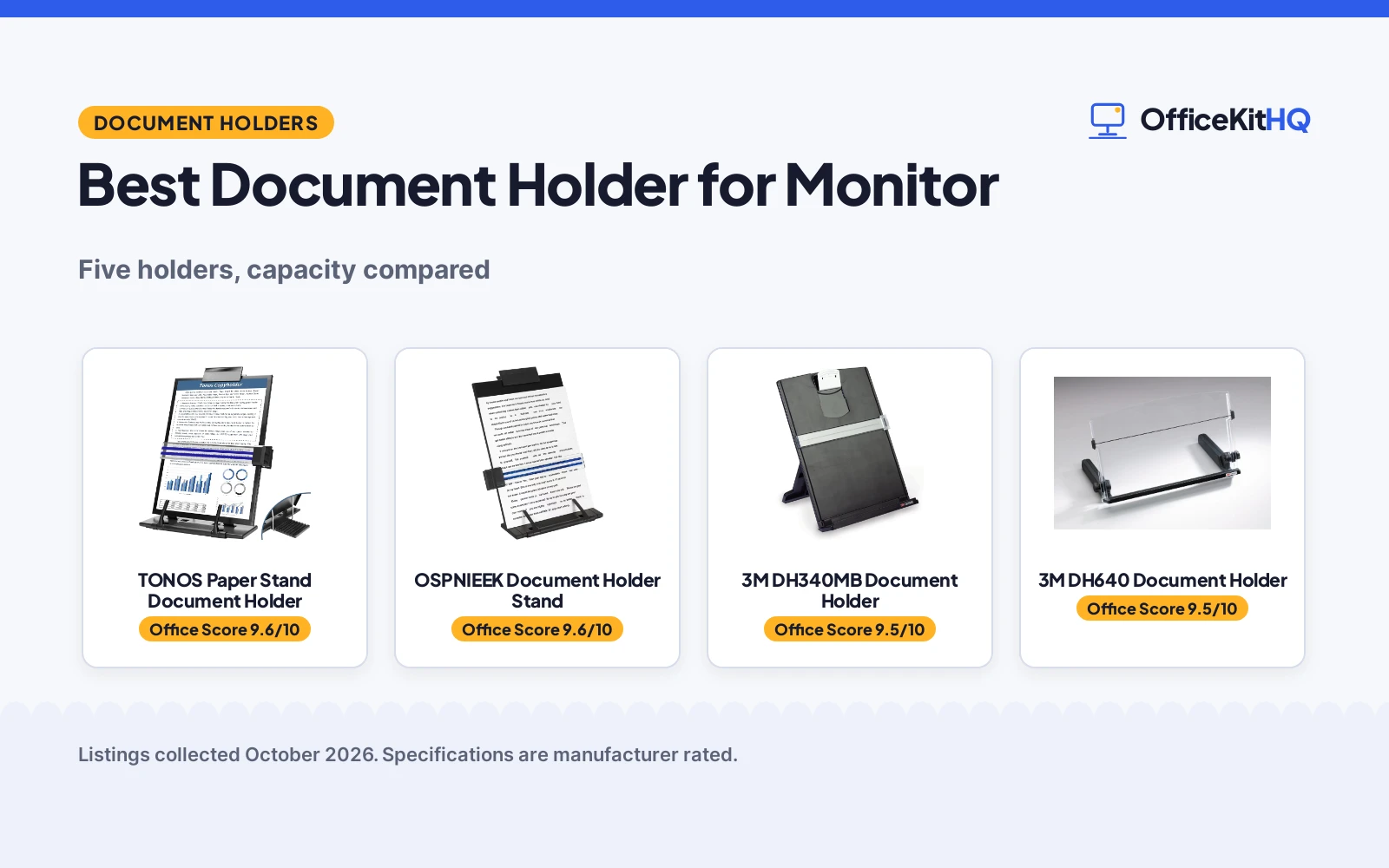 Best Document Holder for Monitor (2026): 5 Compared