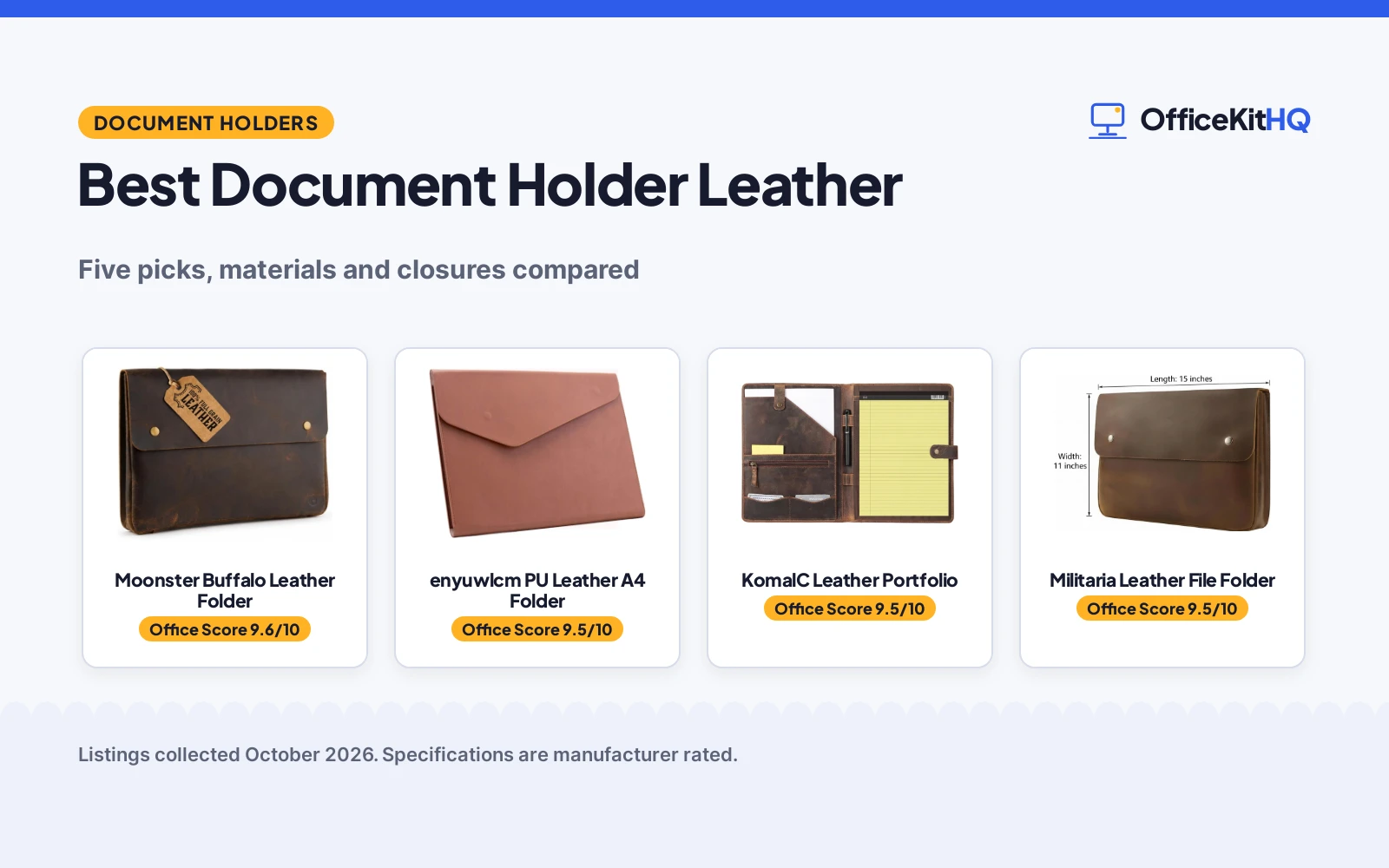 Best Document Holder Leather (2026): 5 Picks Compared