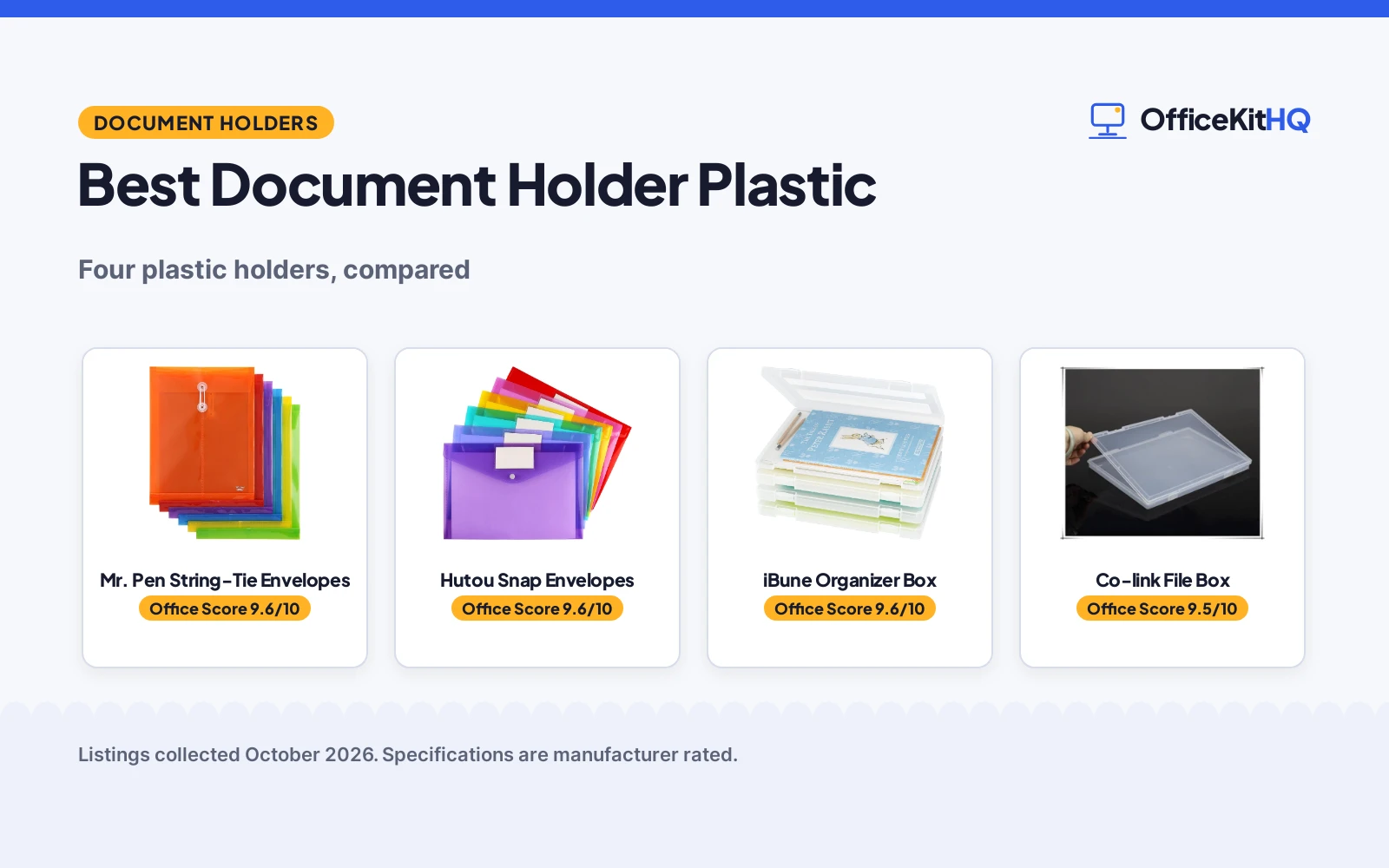 Best Document Holder Plastic (2026): 4 Compared