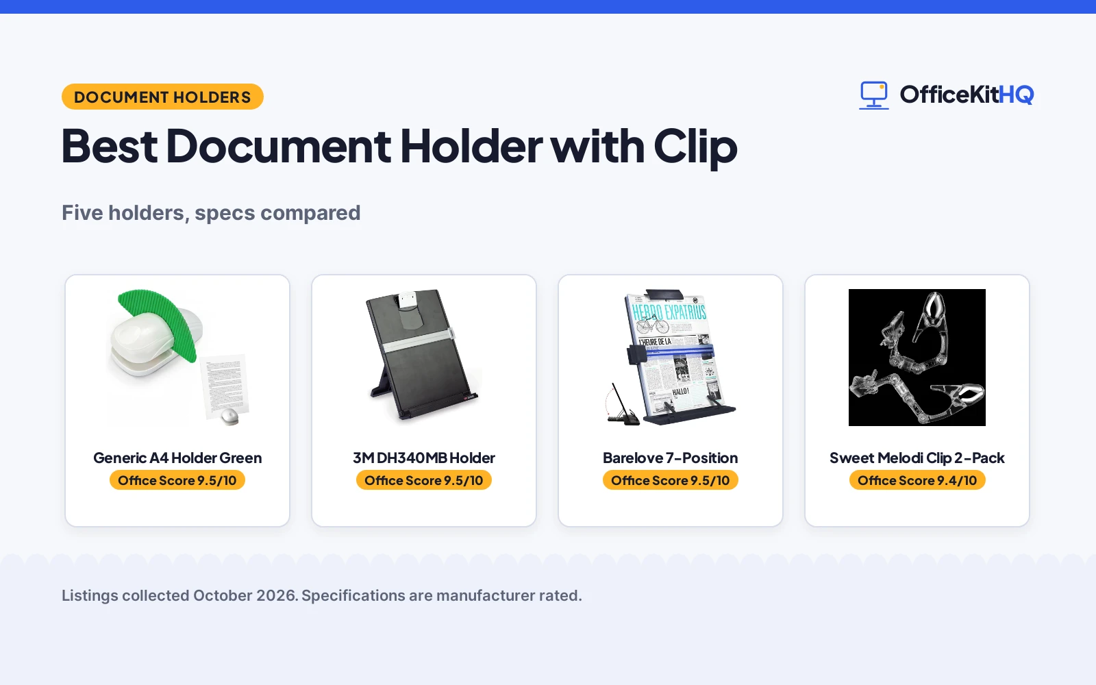 Best Document Holder with Clip (2026): 5 Picks Compared