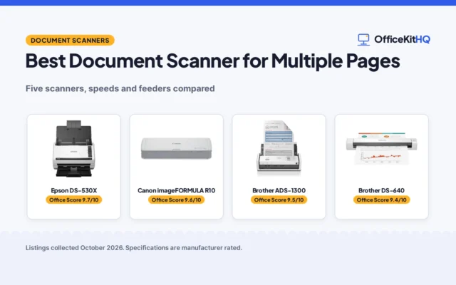 Best Document Scanner for Multiple Pages (2026): 5 Compared