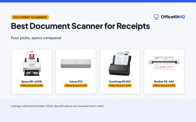 Best Document Scanner for Receipts (2026): 4 Picks