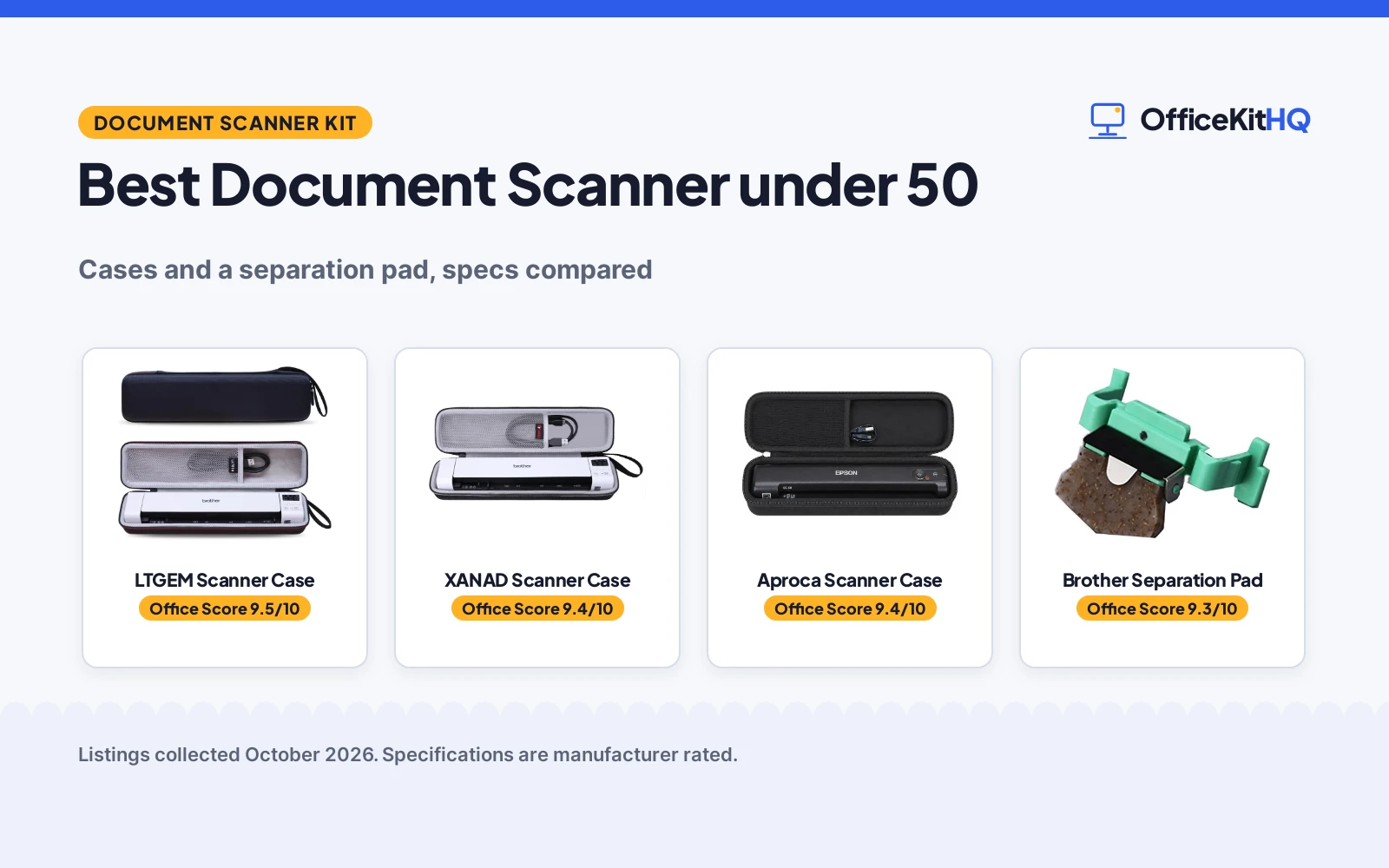 Best Document Scanner under 50 (2026): 4 Picks Compared