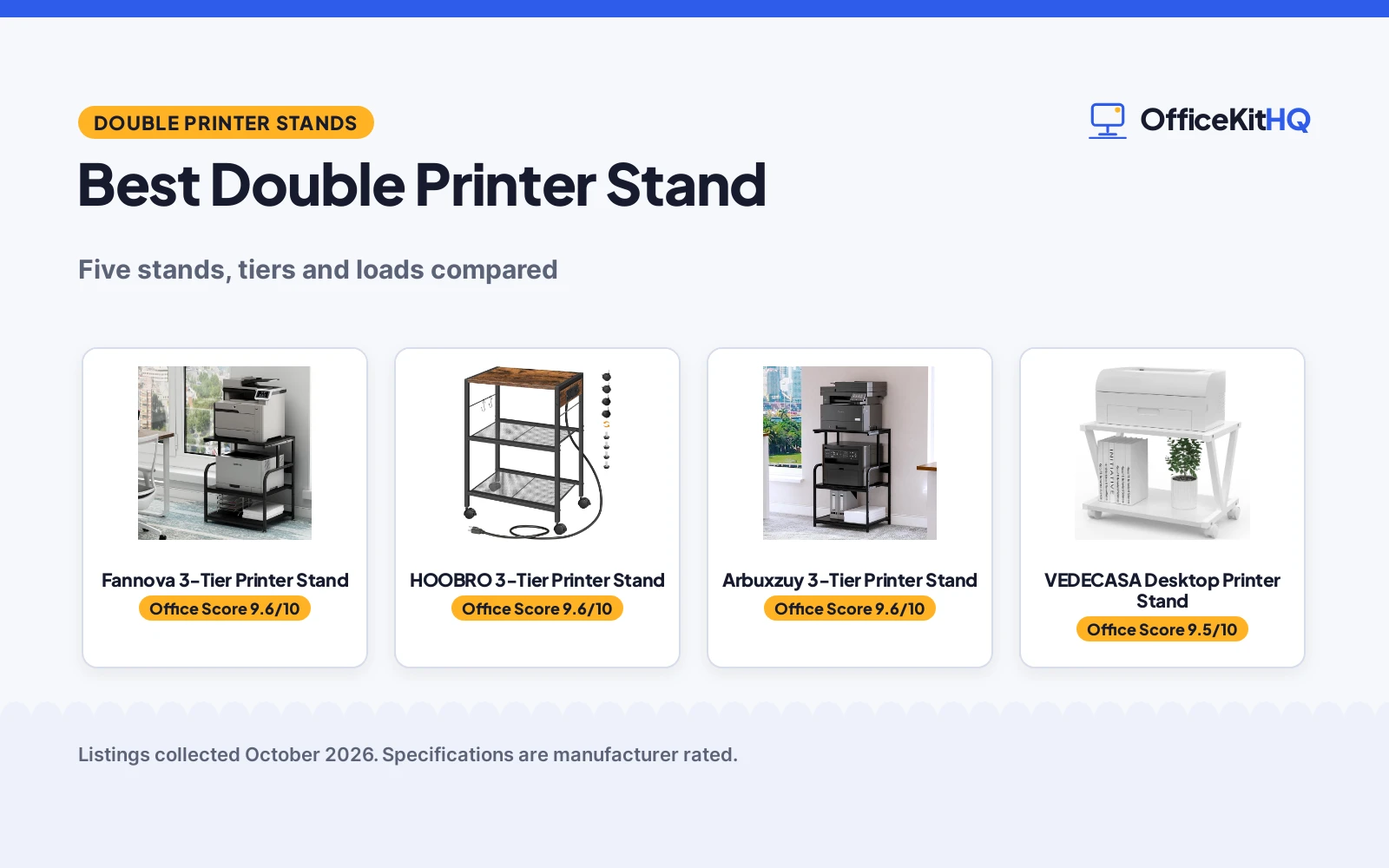 Best Double Printer Stand (2026): 5 Stands Compared