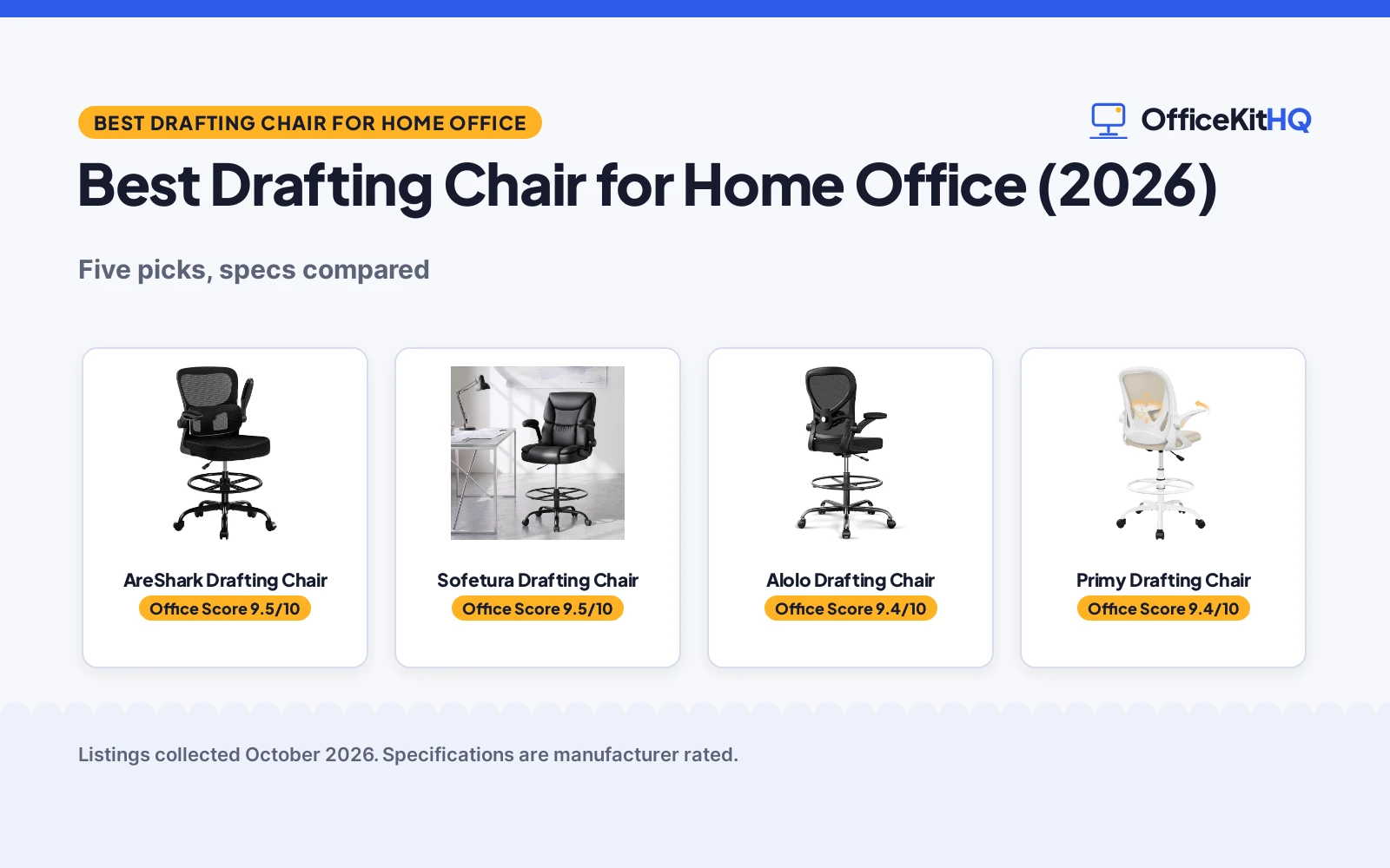 Best Drafting Chair for Home Office (2026): 5 Compared