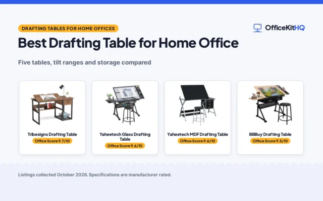 Best Drafting Table for Home Office (2026): 5 Compared
