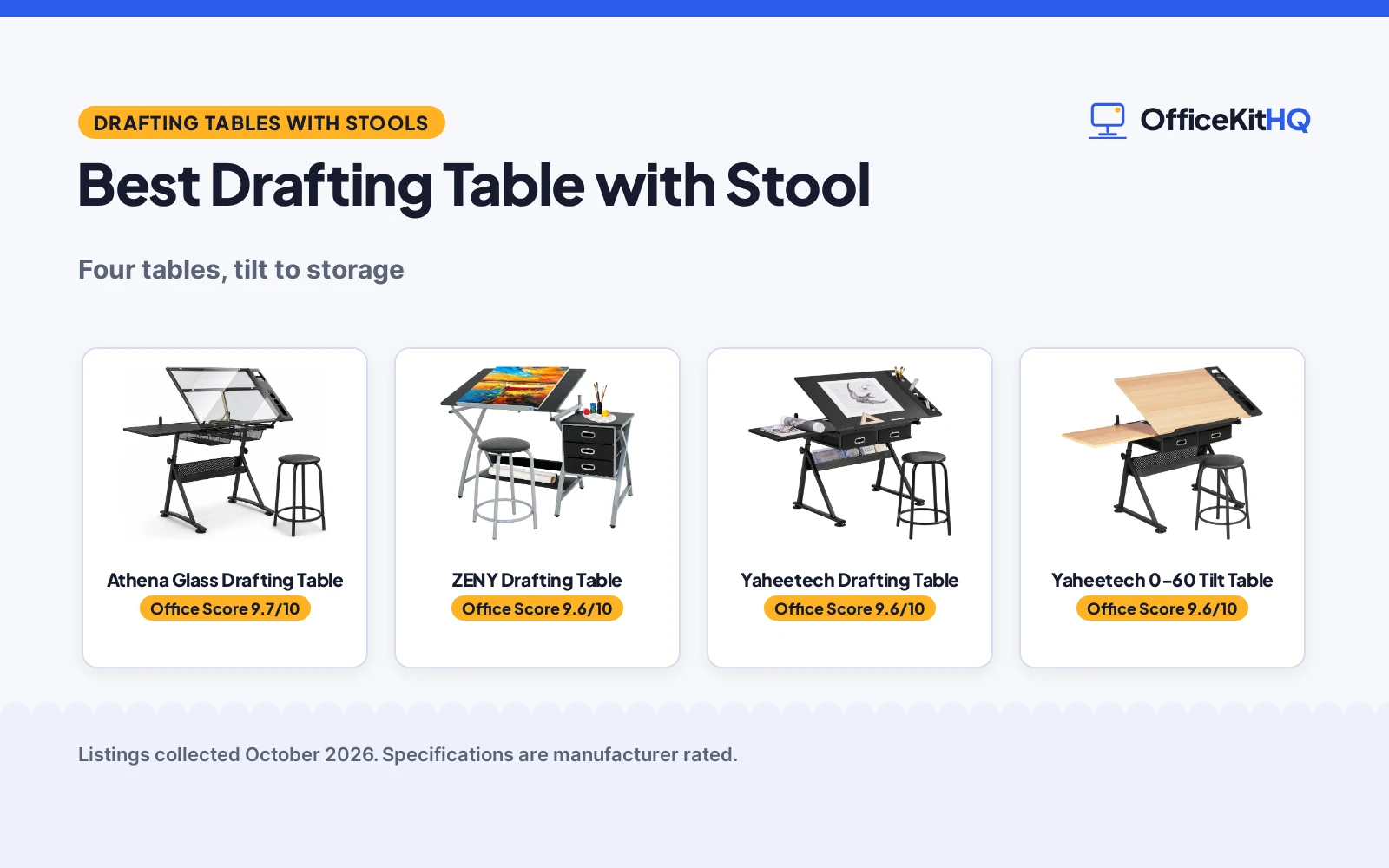 Best Drafting Table with Stool (2026): 4 Compared
