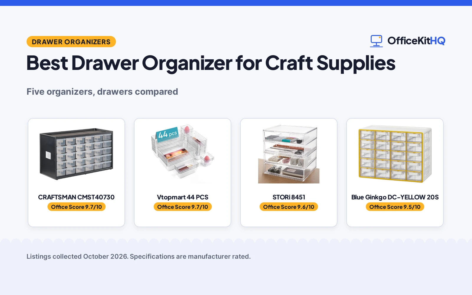 Best Drawer Organizer for Craft Supplies (2026): 5 Compared