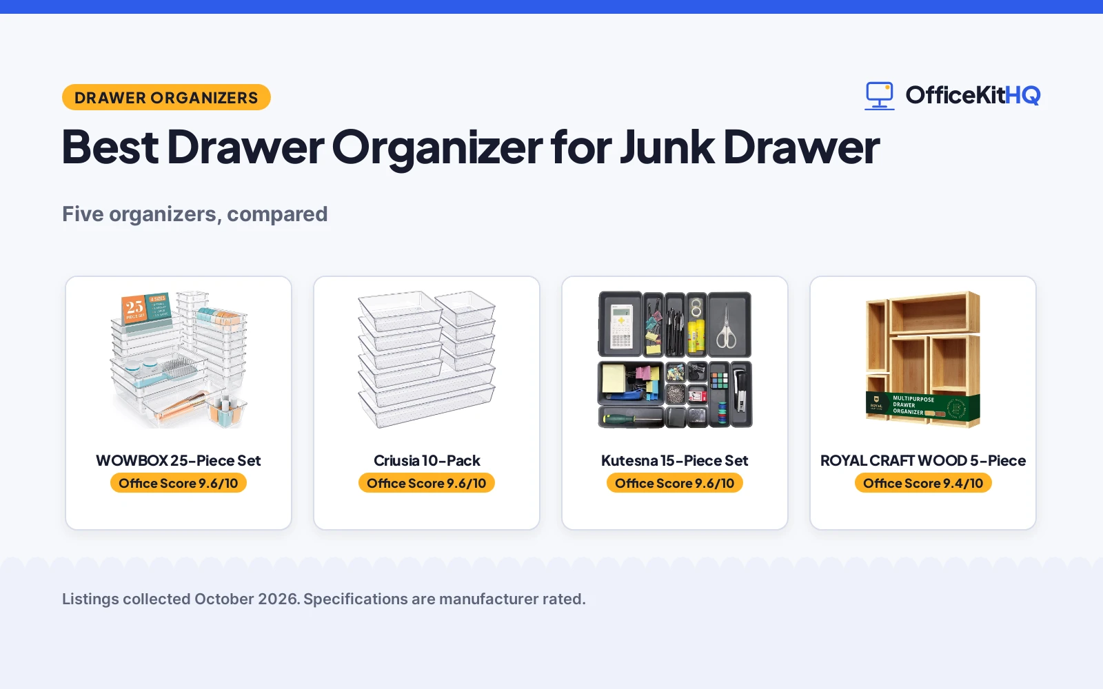 Best Drawer Organizer for Junk Drawer (2026): 5 Compared