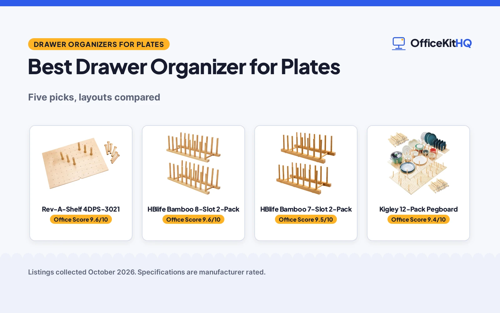 Best Drawer Organizer for Plates (2026): 5 Picks Compared