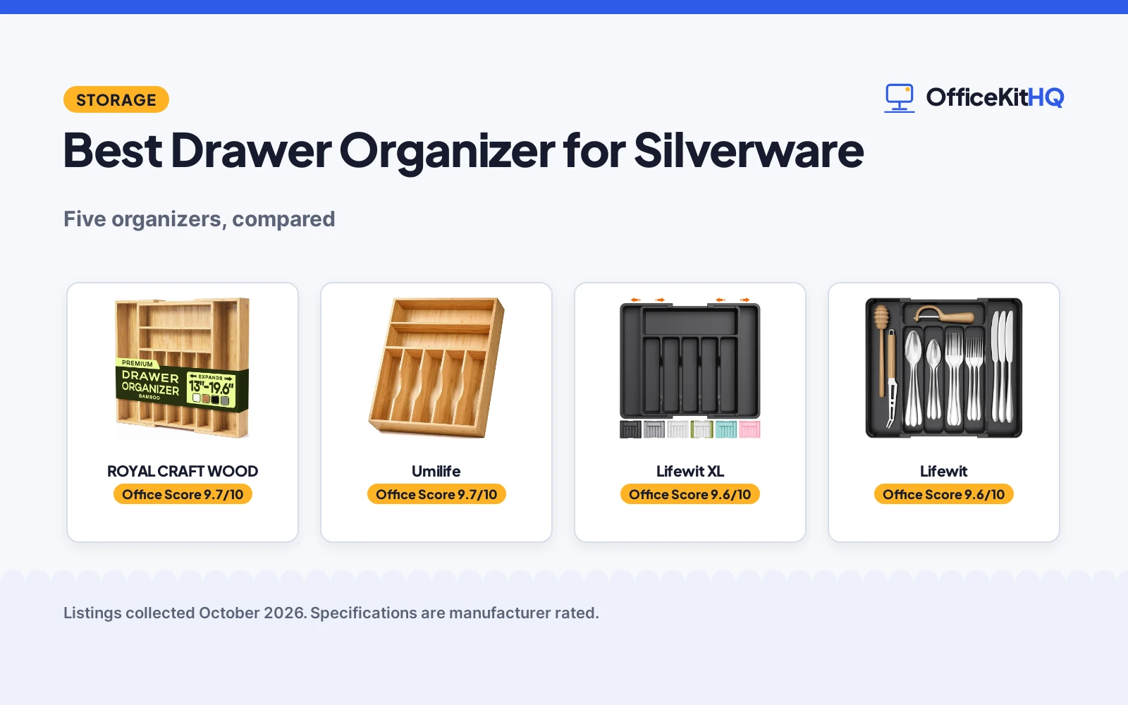 Best Drawer Organizer for Silverware (2026): 5 Compared
