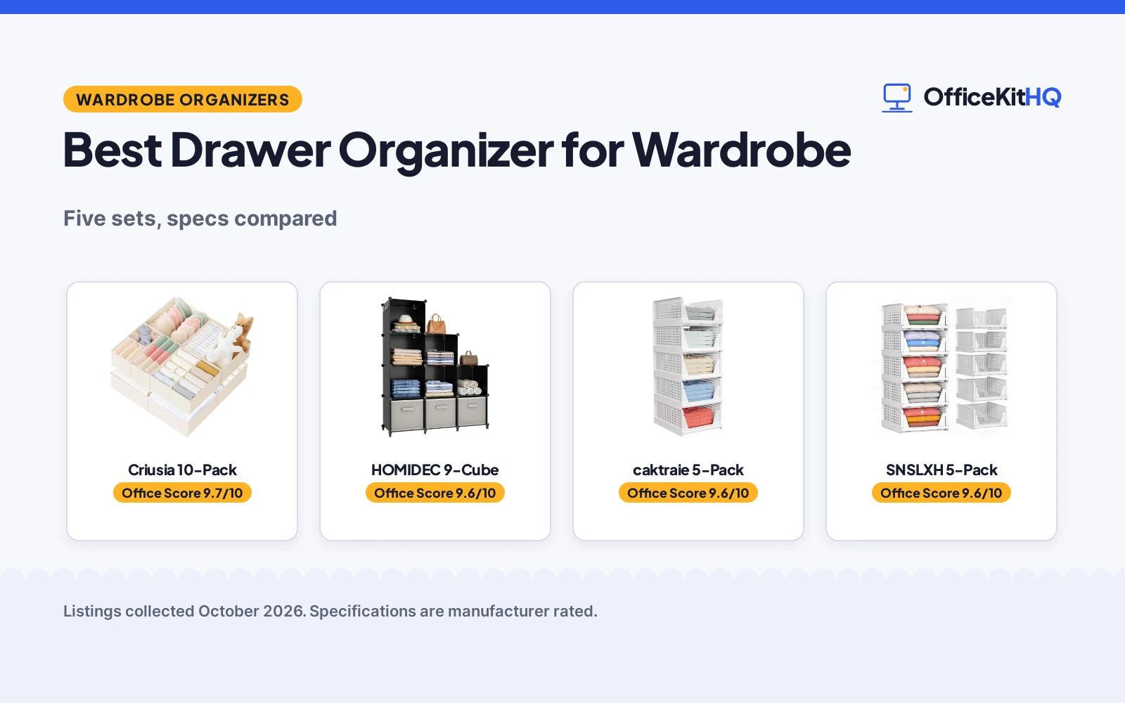 Best Drawer Organizer for Wardrobe: 5 Compared